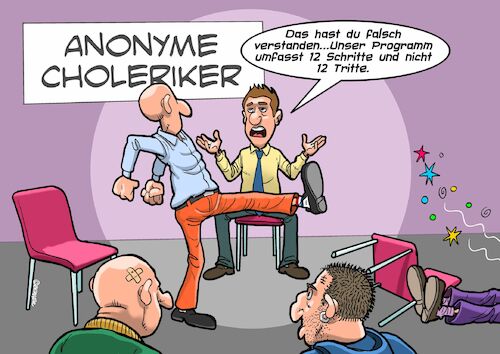 Cartoon: Anonyme Choleriker (medium) by Chris Berger tagged aaa,12,schritte,choleriker,selbsthilfegruppe,sesselkreis,aaa,12,schritte,choleriker,selbsthilfegruppe,sesselkreis