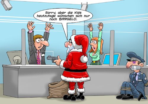 Cartoon: Bargeld (medium) by Chris Berger tagged bank,weihnachten,bargeld,wünsche,kinder,bank,weihnachten,bargeld,wünsche,kinder
