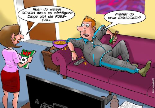 Cartoon: Fussi im Fernsehn (medium) by Joshua Aaron tagged fussball,em,fernsehen,couchpotato,übertragung,live,fussball,em,fernsehen,couchpotato,übertragung,live