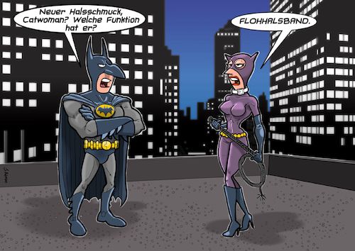 Cartoon: Hygienemassnahmen (medium) by Chris Berger tagged catwoman,batman,parasiten,catwoman,batman,parasiten