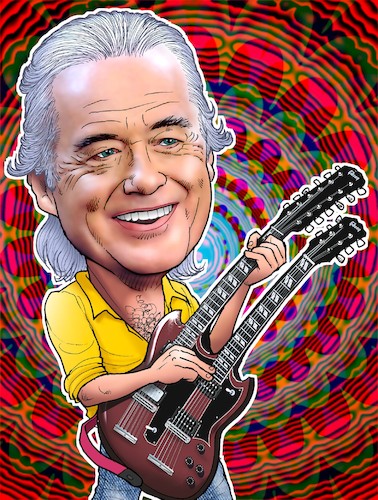 Cartoon: Jimmy Page (medium) by Chris Berger tagged led,zeppelin,gitarre,led,zeppelin,gitarre