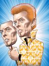 Cartoon: David Bowie (small) by Chris Berger tagged david,bowie,thin,white,duke