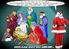 Cartoon: Der Vetter aus Amerika (small) by Chris Berger tagged corona,santa,klaus,weihnachten,krippe