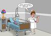 Cartoon: Fieber (small) by Joshua Aaron tagged krankenhaus,krankenschwester,fieber,patient,thermometer,tod,temperatur