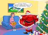 Cartoon: Geschenk (small) by Joshua Aaron tagged größe,geschenk,weihnachten,santa,weihnachtsmann,bescherung