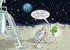 Cartoon: Klogespräche (small) by Joshua Aaron tagged astronaut,mond,mars,klo,dump,alien,ausserirdischer,klopapier,toilette