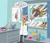 Cartoon: Meteor (small) by Chris Berger tagged erfinder,alterungsprozess,chemie,erfindung,weltuntergang,meteor,deep,impact