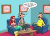 Cartoon: Online Bekanntschaft (small) by Chris Berger tagged meerjungfrau,nixe,online,angel,leine,haken,date,onlinebekanntschaft