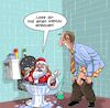 Cartoon: Santa Kamin (small) by Joshua Aaron tagged santa,klaus,weihnachtsmann,kamin,toilette,klo,xmas,weihnachten