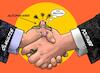 Cartoon: Shake Hands (small) by Joshua Aaron tagged benzinpreis,erhöhung,politik,krieg,ölmultis,rohstoffe,wucher