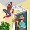 Cartoon: Spinne (small) by Chris Berger tagged spiderman,spinne,marvel,zimmerecke,insekt,angst,arachnophobie