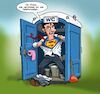Cartoon: Superman Dixie (small) by Chris Berger tagged dixi,klo,superman,telefon,telefonzelle,umziehen,superheld