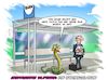 Cartoon: Urbanisierte Wildtiere Teil 1 (small) by Joshua Aaron tagged schlange,warteschlange,bushaltestelle,urbanisierung,flachwitze