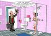 Cartoon: Vertreter (small) by Chris Berger tagged vertreter,verkauf,einbruchssicher,badezimmer,frau,türschlösser