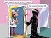 Cartoon: Verwechslung (small) by Joshua Aaron tagged tod,burka,muslim,religion,ende,verwechslung