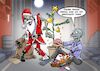 Cartoon: Zombie Christmas (small) by Joshua Aaron tagged zombie,weihnachten,santa,weihnachtsmann,bescherung,gehirn
