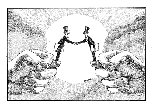 Cartoon: Deal (medium) by Vladimir Khakhanov tagged diplomat