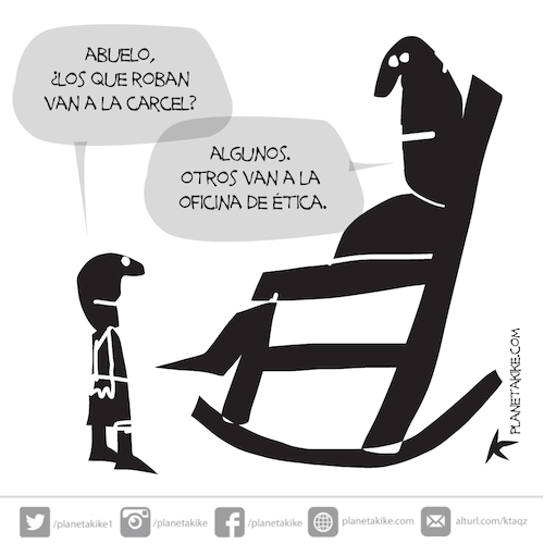 Cartoon: Los que roban (medium) by Kike Estrada tagged trampas