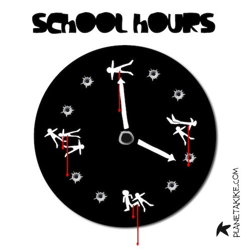 Cartoon: School hours (medium) by Kike Estrada tagged school,hours