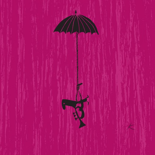 Cartoon: Sombrilla (medium) by Kike Estrada tagged musicos,sombrilla,umbrella,music