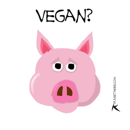Cartoon: Vegan? (medium) by Kike Estrada tagged vegan