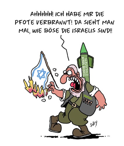 Cartoon: Böse Israelis! (medium) by Karsten Schley tagged israel,palästinenser,terrorismus,krieg,hamas,politik,zivilisten,israel,palästinenser,terrorismus,krieg,hamas,politik,zivilisten