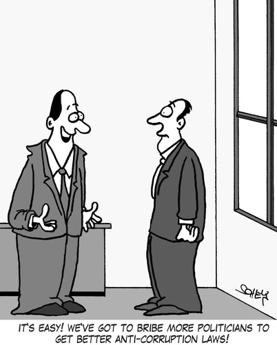 Cartoon: Corruption (medium) by Karsten Schley tagged business,money,politics,politicians,crime