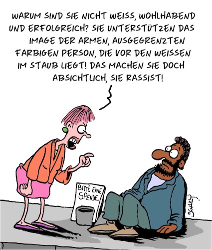 Cartoon: Das ist Absicht! (medium) by Karsten Schley tagged rassismus,scheinheiligkeit,realität,armut,wirtschaft,politik,gesellschaft,deutschland,rassismus,scheinheiligkeit,realität,armut,wirtschaft,politik,gesellschaft,deutschland