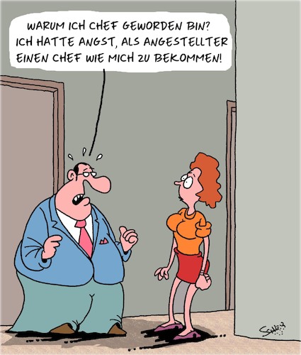 Cartoon: Der Chef (medium) by Karsten Schley tagged wirtschaft,business,arbeit,arbeitgeber,arbeitnehmer,politik,management,gesellschaft,wirtschaft,business,arbeit,arbeitgeber,arbeitnehmer,politik,management,gesellschaft