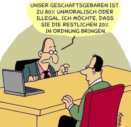 Cartoon: Der Rest (medium) by Karsten Schley tagged business,wirtschaft,wirtschaftskriminalität,gesellschaft,moral,deutschland,geld