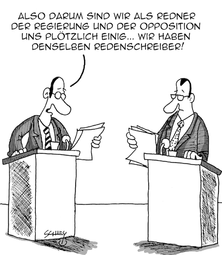 Cartoon: Einigkeit (medium) by Karsten Schley tagged politik,politiker,regierung,opposition,reden,demokratie,redenschreiber,debatten,wahlen,gesellschaft,politik,politiker,regierung,opposition,reden,demokratie,redenschreiber,debatten,wahlen,gesellschaft