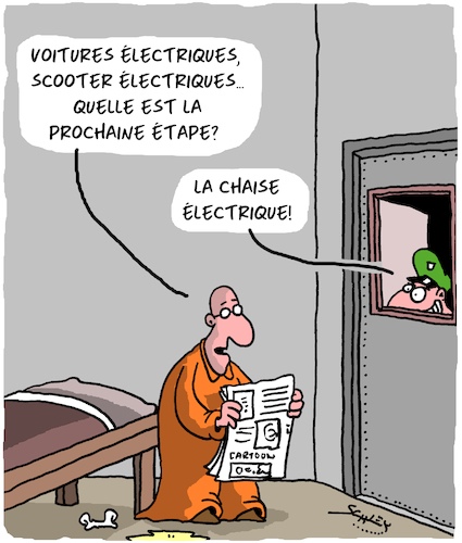Cartoon: Electrique (medium) by Karsten Schley tagged trafic,energie,climat,prisons,justice,captives,sentence,de,mort,trafic,energie,climat,prisons,justice,captives,sentence,de,mort