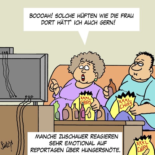 Cartoon: Emotionen (medium) by Karsten Schley tagged armut,hunger,medien,übergewicht,gesundheit,ernährung,geld,fettleibigkeit,gesellschaft,deutschland,wohlstand,armut,hunger,medien,übergewicht,gesundheit,ernährung,geld,fettleibigkeit,gesellschaft,deutschland,wohlstand