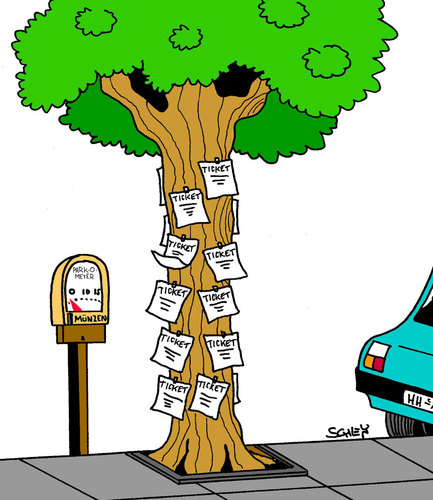 Cartoon: Falschparker (medium) by Karsten Schley tagged verkehr,autos,strafzettel,gesellschaft,geld