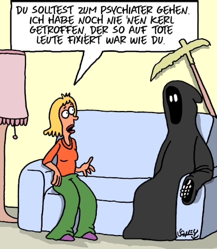 Cartoon: Fixierung (medium) by Karsten Schley tagged liebe,beziehungen,dating,männer,frauen,tod,leben,fixierungen,fetische,gesellschaft,liebe,beziehungen,dating,männer,frauen,tod,leben,fixierungen,fetische,gesellschaft