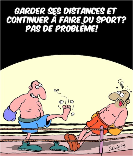 Cartoon: Garder la Distance!! (medium) by Karsten Schley tagged covid19,distance,sante,politique,sports,covid19,distance,sante,politique,sports