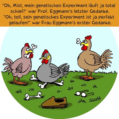 Cartoon: Genetik (medium) by Karsten Schley tagged wissenschaft,forschung,genforschung,genetik,genmanipulation,experimente,tierexperimente,tierversuche,wissenschaft,forschung,genforschung,genetik,genmanipulation,experimente,tierexperimente,tiere,tierversuche