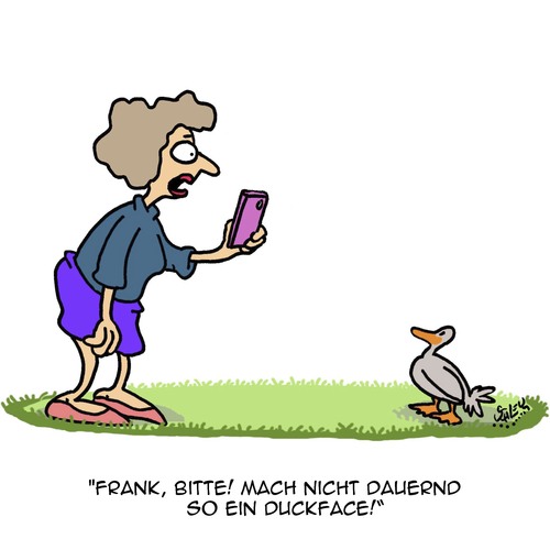 Cartoon: Gesicht (medium) by Karsten Schley tagged fotos,medien,bilder,duckface,tiere,enten,soziales,gesellschaft,fotos,medien,bilder,duckface,tiere,enten,soziales,gesellschaft