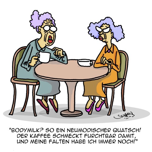 Cartoon: Gesundheit! (medium) by Karsten Schley tagged gesundheit,alter,falten,kosmetik,ernährung,restaurants,gastronomie,gesundheit,alter,falten,kosmetik,ernährung,restaurants,gastronomie