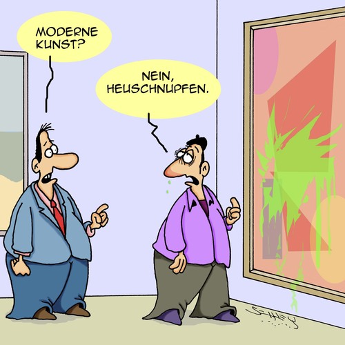 Cartoon: Gesundheit! (medium) by Karsten Schley tagged moderne,kunst,museen,galerien,künstler,gesundheit,heuschnupfen,jahreszeiten,pollenflug,malerei,moderne,kunst,museen,galerien,künstler,gesundheit,heuschnupfen,jahreszeiten,pollenflug,malerei