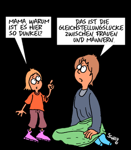 Cartoon: Gleichberechtigung (medium) by Karsten Schley tagged männer,frauen,chancengleichheit,gleichberechtigung,gleichberechtigungslücke,familien,diskriminierung,politik,gesellschaft,patriachat,männer,frauen,chancengleichheit,gleichberechtigung,gleichberechtigungslücke,familien,diskriminierung,politik,gesellschaft,patriachat