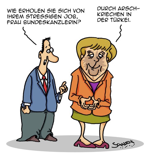 Cartoon: Gute Erholung! (medium) by Karsten Schley tagged politik,satire,rechtsstreit,deutschland,türkei,merkel,erdogan,meinungsfreiheit,politik,satire,rechtsstreit,deutschland,türkei,merkel,erdogan,meinungsfreiheit