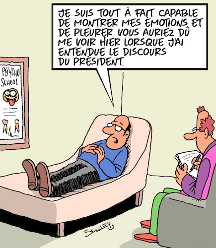 Cartoon: Hommes et Emotions (medium) by Karsten Schley tagged hommes,emotions,larmes,discours,politique,economie,societe,psychiatrie,hommes,emotions,larmes,discours,politique,economie,societe,psychiatrie