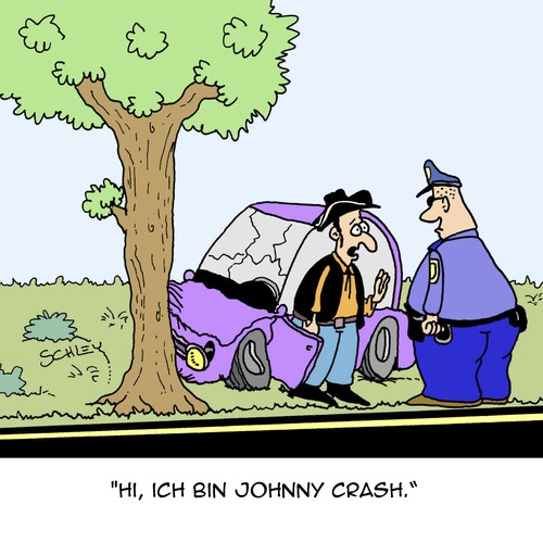 Cartoon: Johnny (medium) by Karsten Schley tagged country,verkehr,autos,polizei,unfälle,musik,autofahrer,country,verkehr,autos,polizei,unfälle,musik,autofahrer