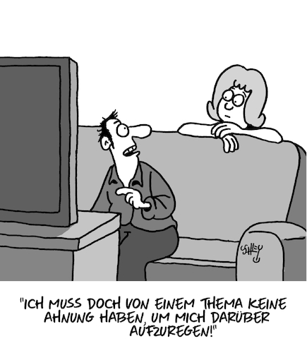 Cartoon: Keine Ahnung (medium) by Karsten Schley tagged medien,intelligenz,meinungen,kontroversen,politik,wutbürger,medien,intelligenz,meinungen,kontroversen,politik,wutbürger