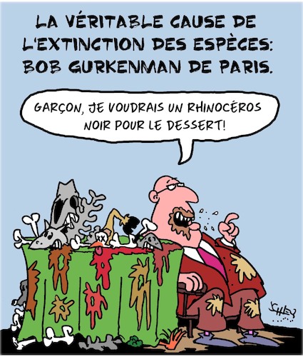 Cartoon: La Verite! (medium) by Karsten Schley tagged extinction,animaux,nature,environnement,climat,viande,nutrition,consommateurs,extinction,animaux,nature,environnement,climat,viande,nutrition,consommateurs
