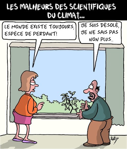 Cartoon: Les Malheurs (medium) by Karsten Schley tagged climat,environnement,scientifiques,pessimisme,politique,realite,medias,societe,climat,environnement,scientifiques,pessimisme,politique,realite,medias,societe