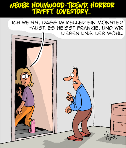 Cartoon: Liebes-Horror (medium) by Karsten Schley tagged horror,liebe,kultur,filme,filmtrends,hollywood,unterhaltung,medien,monster,mode,tv,kino,gesellschaft,horror,liebe,kultur,filme,filmtrends,hollywood,unterhaltung,medien,monster,mode,tv,kino,gesellschaft