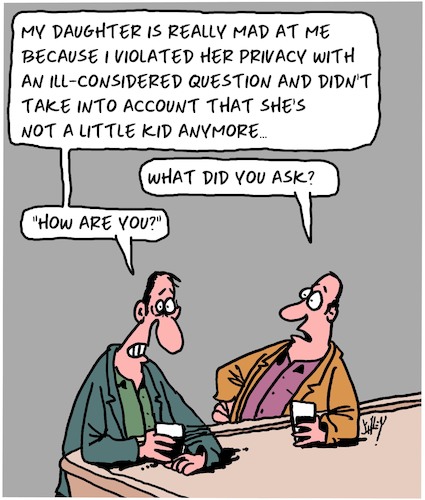 Cartoon: Mad (medium) by Karsten Schley tagged families,fathers,daughters,arguments,privacy,adults,kids,age,teenagers,parenthood,pubs,families,fathers,daughters,arguments,privacy,adults,kids,age,teenagers,parenthood,pubs