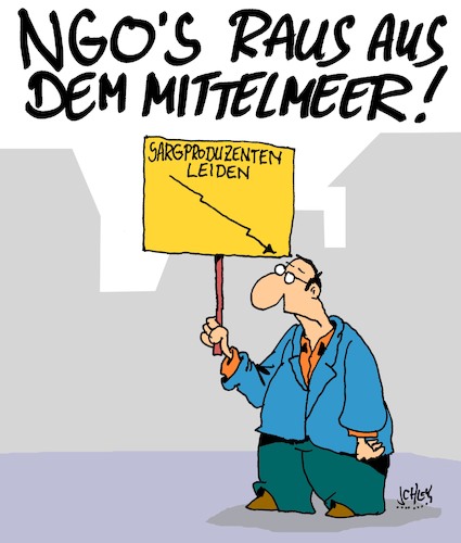 Cartoon: NGO (medium) by Karsten Schley tagged flüchtlinge,mittelmeer,ngos,frontex,tod,flüchtlingshelfer,europa,gesellschaft,politik,flüchtlinge,mittelmeer,ngos,frontex,tod,flüchtlingshelfer,europa,gesellschaft,politik